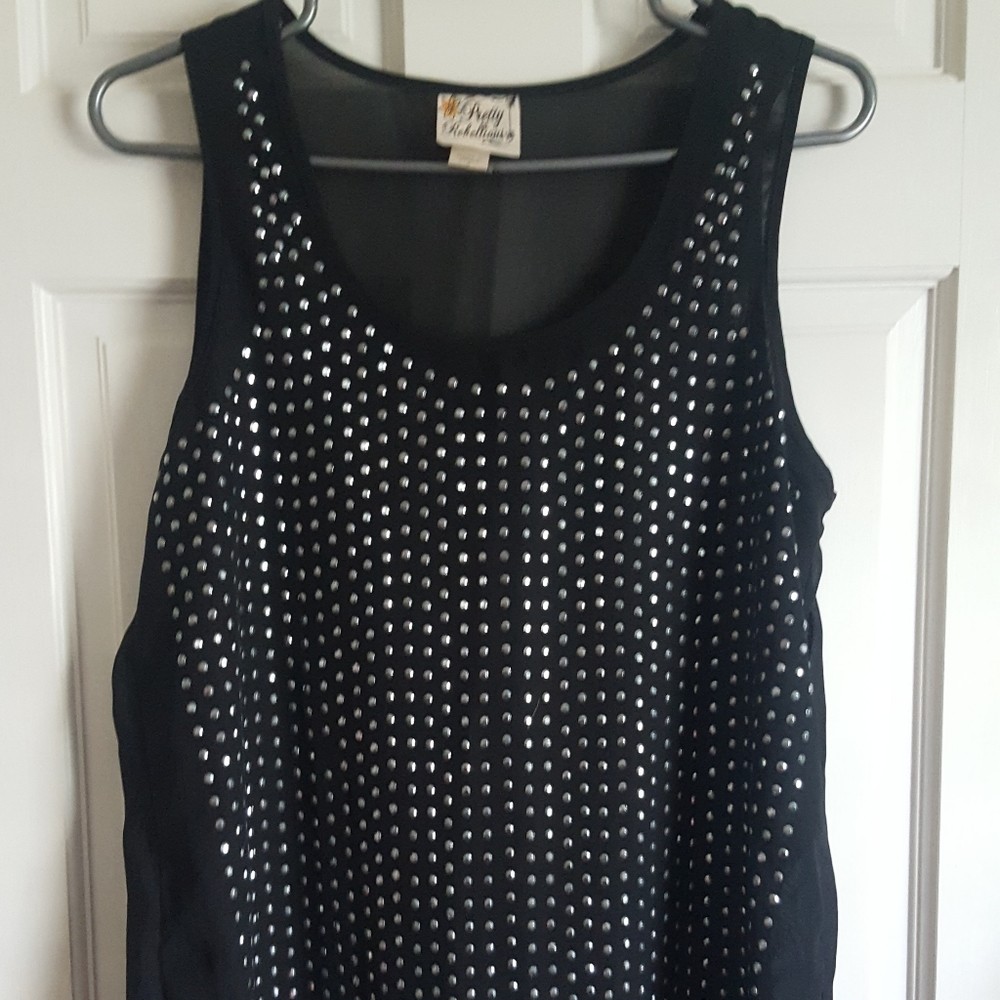 Pretty Rebellious Studded Tank Top